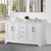 Vannes 60" Double Sink Bathroom Vanity in Silver Grey / White / Vintage Green / Vintage Spruce Blue - HomeBeyond