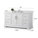 Vannes 60" Single Sink Bathroom Vanity in Silver Grey/ White / Vintage Green / Vintage Spruce Blue - HomeBeyond