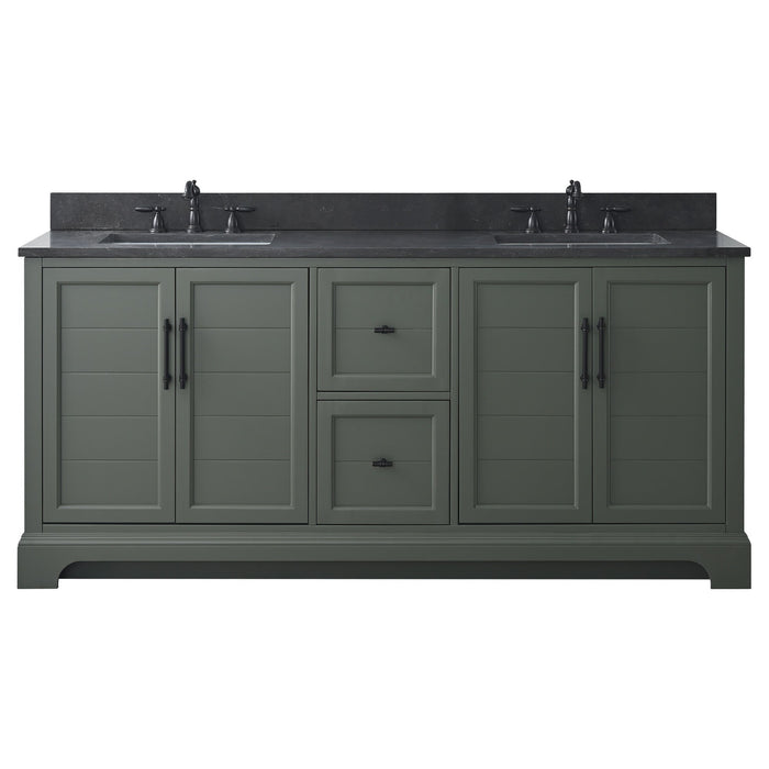 Vannes 72" Double Sink Bathroom Vanity in Silver Grey / White / Vintage Green / Vintage Spruce Blue - HomeBeyond