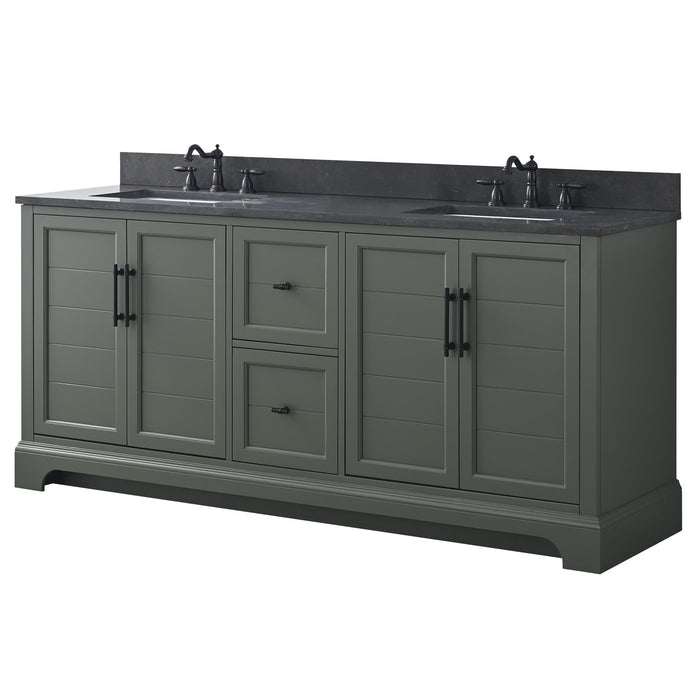 Vannes 72" Double Sink Bathroom Vanity in Silver Grey / White / Vintage Green / Vintage Spruce Blue - HomeBeyond