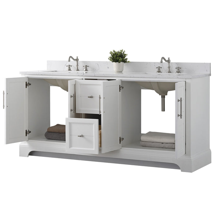 Vannes 72" Double Sink Bathroom Vanity in Silver Grey / White / Vintage Green / Vintage Spruce Blue - HomeBeyond
