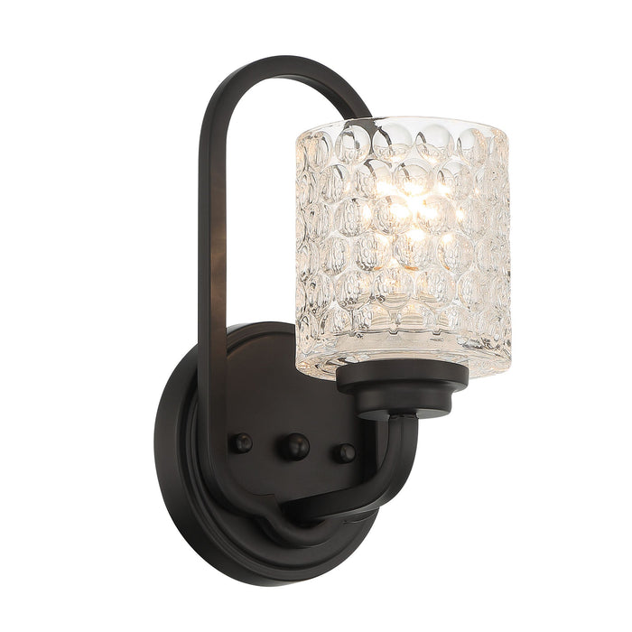 1 Light Dimmable Black Armed Sconce Lighting - HomeBeyond