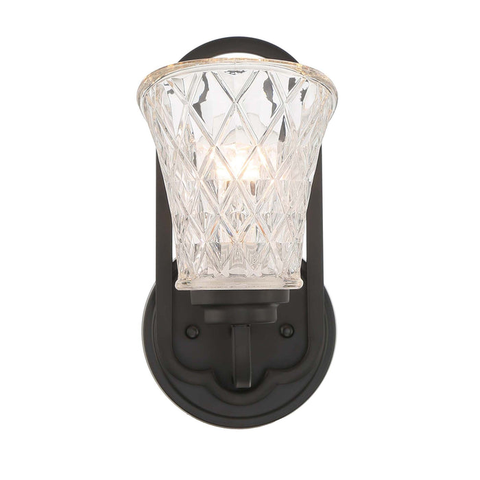 1 Light Dimmable Black Armed Sconce Lighting - HomeBeyond