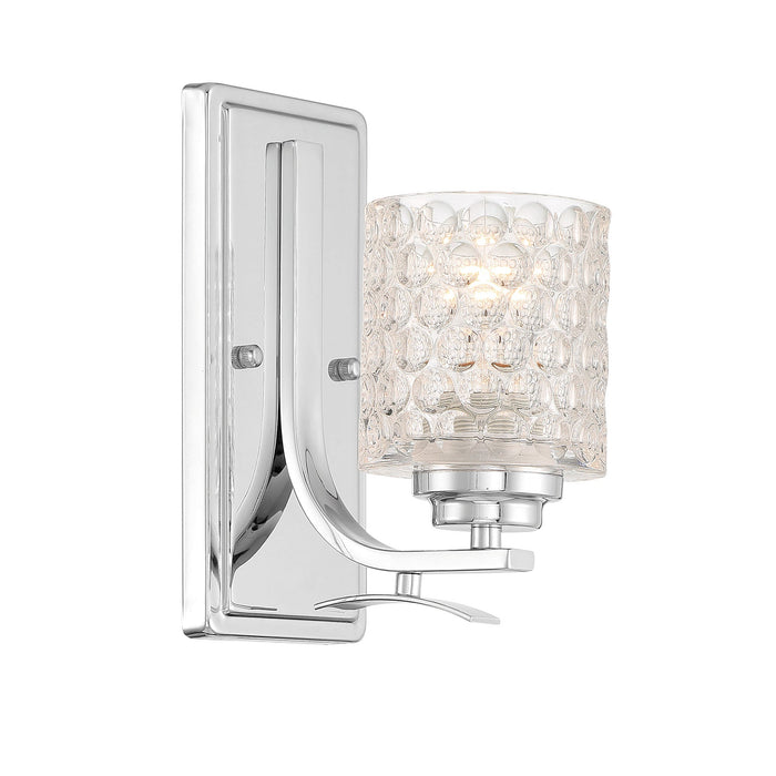 1 Light Dimmable Chrome Armed Sconce Lighting - HomeBeyond