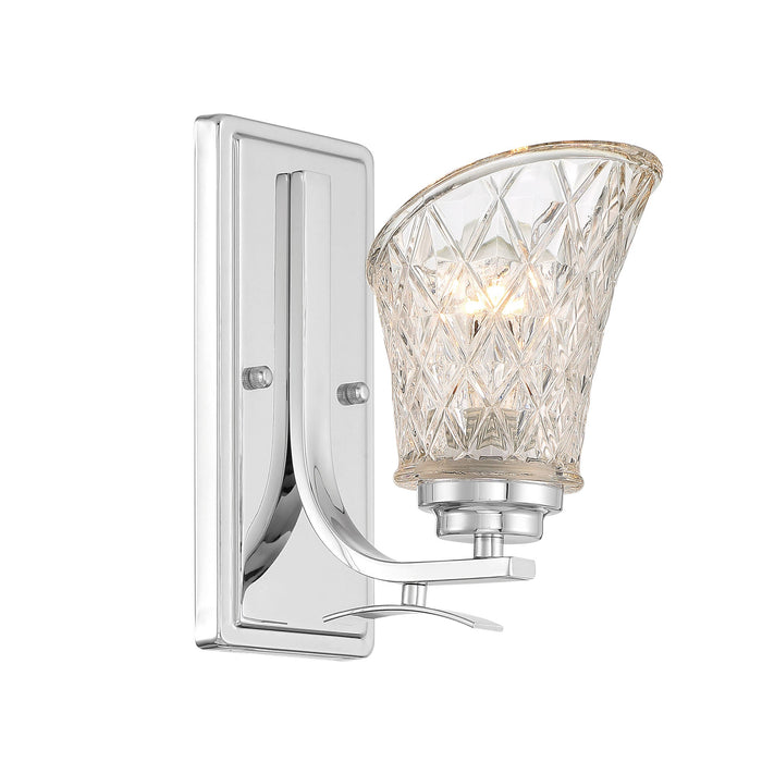 1 Light Dimmable Chrome Armed Sconce Lighting - HomeBeyond