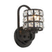 1 Light Dimmable Matte Black Armed Sconce Lighting - HomeBeyond