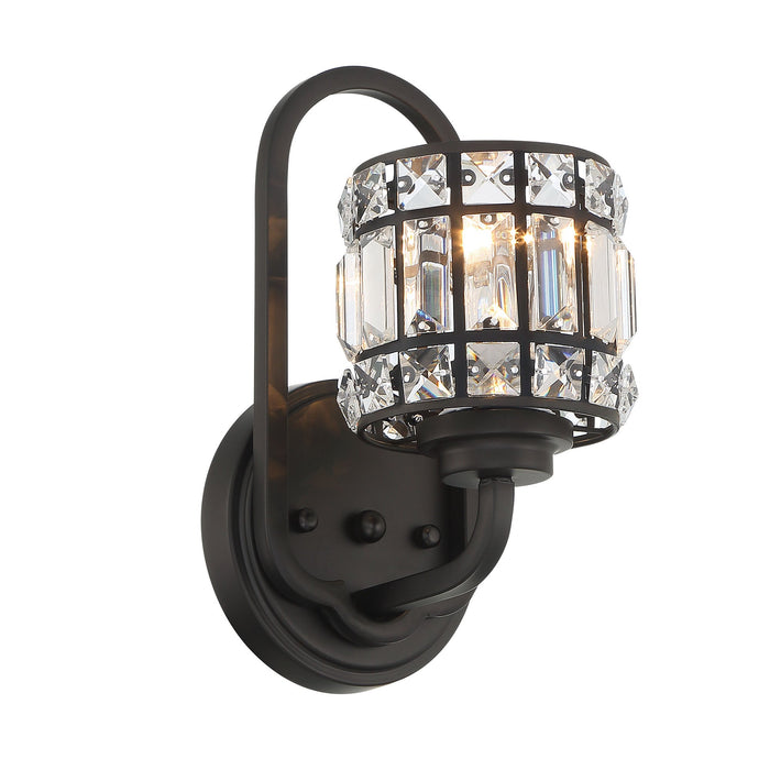 1 Light Dimmable Matte Black Armed Sconce Lighting - HomeBeyond