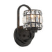 1 Light Dimmable Matte Black Armed Sconce Lighting - HomeBeyond