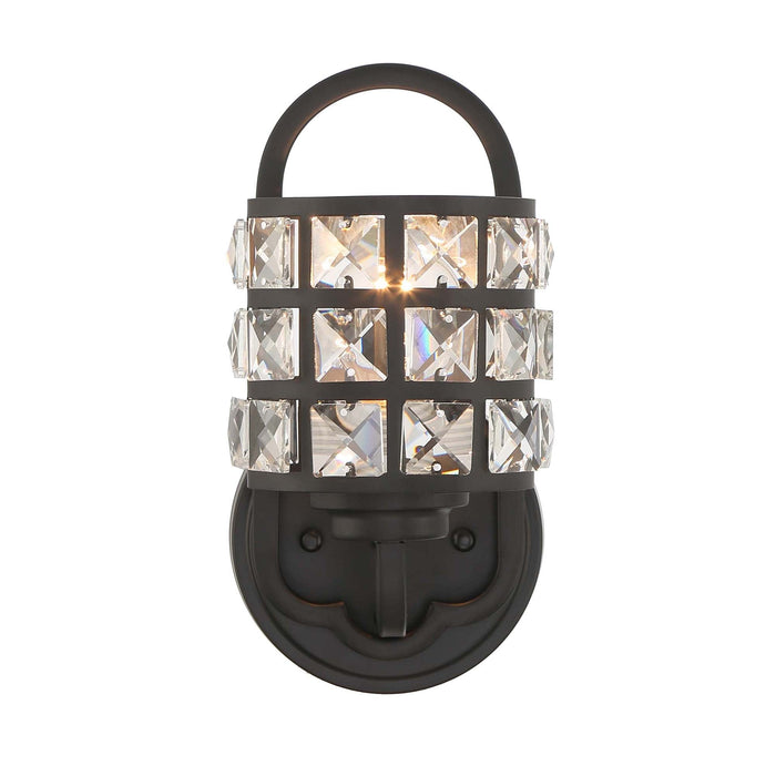 1 Light Dimmable Matte Black Armed Sconce Lighting - HomeBeyond