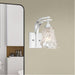 1 Light Dimmable Polished Chrome Armed Sconce Lighting - HomeBeyond