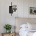 1 Light Dimmable Vintage Black Armed Sconce Lighting - HomeBeyond