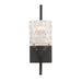 1 Light Dimmable Weathered Black Armed Sconce Lighting - HomeBeyond