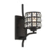 1 Light Dimmable Weathered Black Armed Sconce Lighting - HomeBeyond