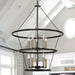 10 Candle Style Light Wagon Wheel Chandelier Light Fixture - HomeBeyond