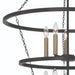 10 Candle Style Light Wagon Wheel Chandelier Light Fixture - HomeBeyond