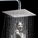 10" Square Rain Showerhead High Pressure Stainless Steel Rainfall Shower head with Waterfall Full Body Coverage Brushed Nickel Finished 4SF10BN - HomeBeyond