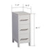 12" Bathroom Cabinet 3 Drawer Side Storage Organizer - HomeBeyond