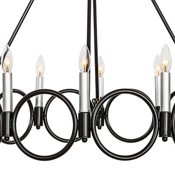 12 Light Wagon Wheel Candle Style Chandelier - HomeBeyond