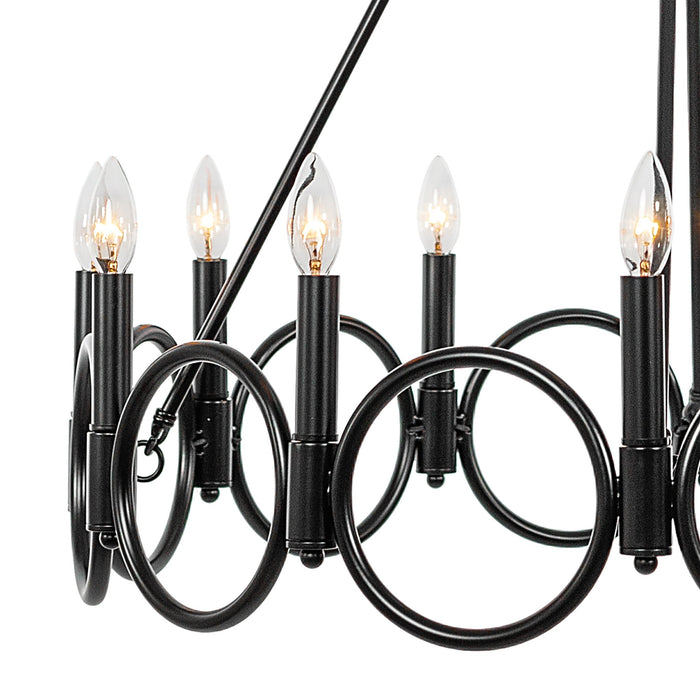 12 Light Wagon Wheel Candle Style Chandelier - HomeBeyond