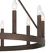 12 Lights Wagon Wheel Chandelier Lighting Farmhouse Candle Ceiling Light Fixtures - HomeBeyond