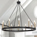 12-Lights Wagon Wheel Chandelier Lighting Farmhouse Candle Ceiling Light Fixtures - HomeBeyond