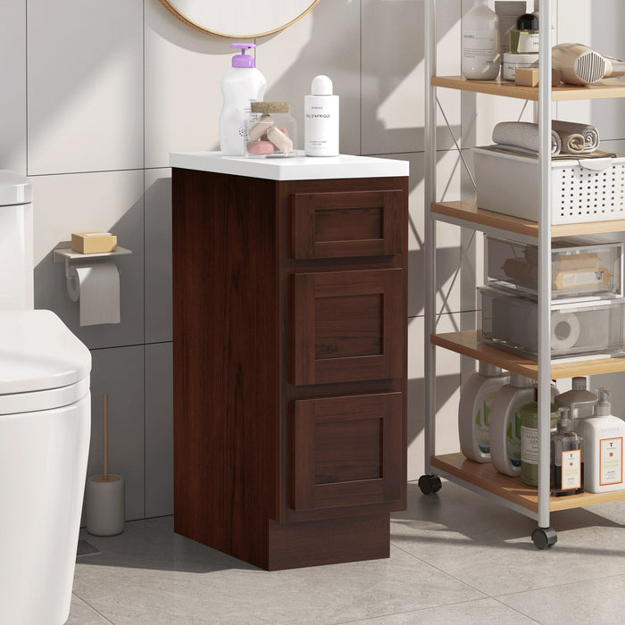 12" Single Bathroom Vanity Base Cabinet - HomeBeyond