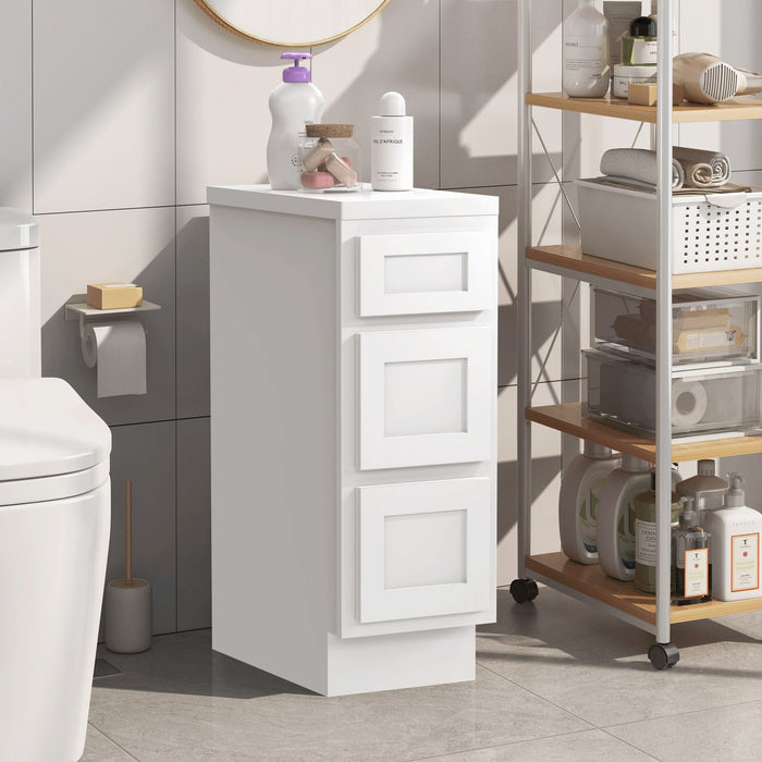 12" Single Bathroom Vanity Base Cabinet - HomeBeyond