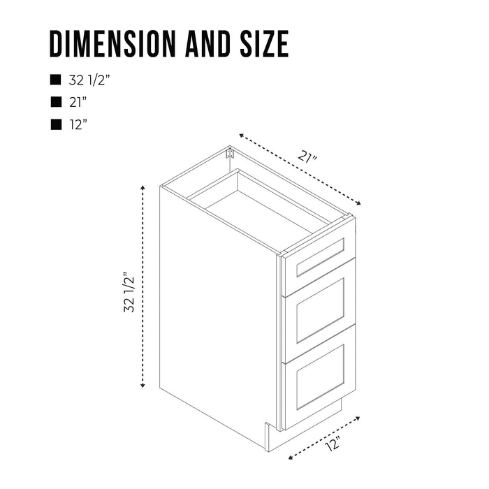 12" Single Bathroom Vanity Base Cabinet - HomeBeyond