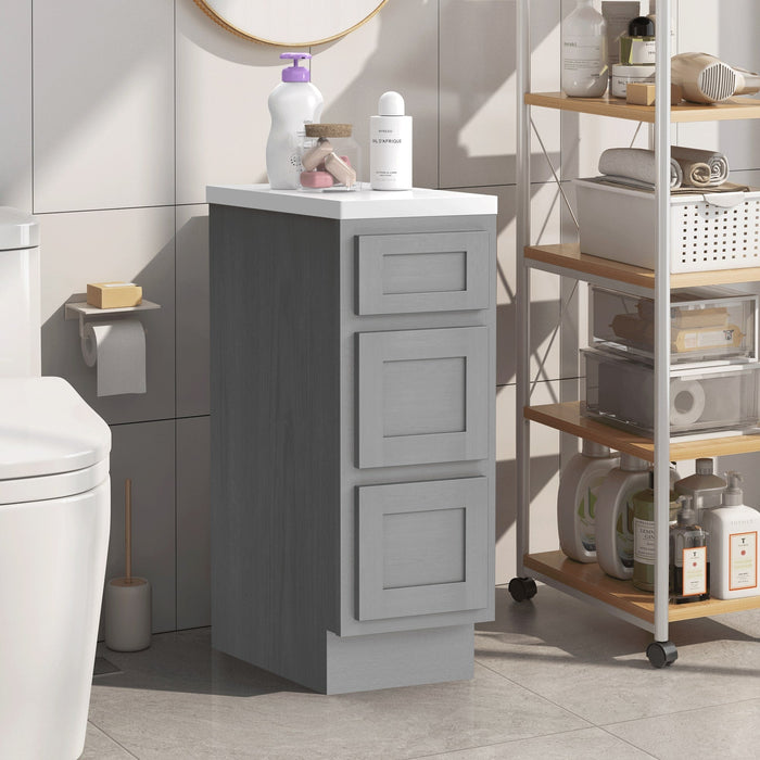 12" Single Bathroom Vanity Base Cabinet - HomeBeyond