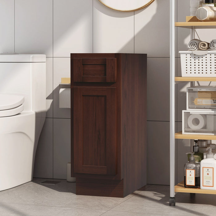 12" Single Right Offset Vanity Base Cabinet - HomeBeyond