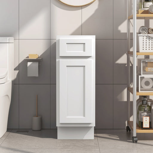 12" Single Right Offset Vanity Base Cabinet - HomeBeyond