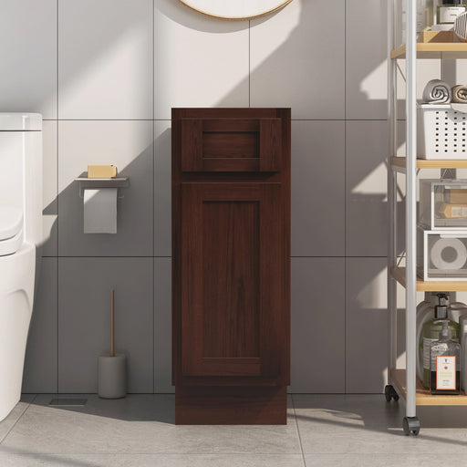 12" Single Right Offset Vanity Base Cabinet - HomeBeyond