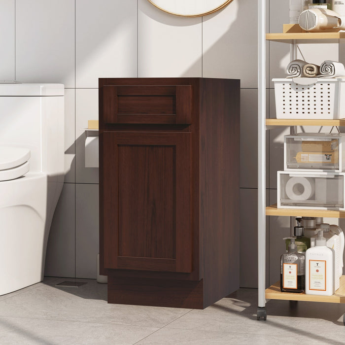 15" Single Right Offset Vanity Base Cabinet - HomeBeyond