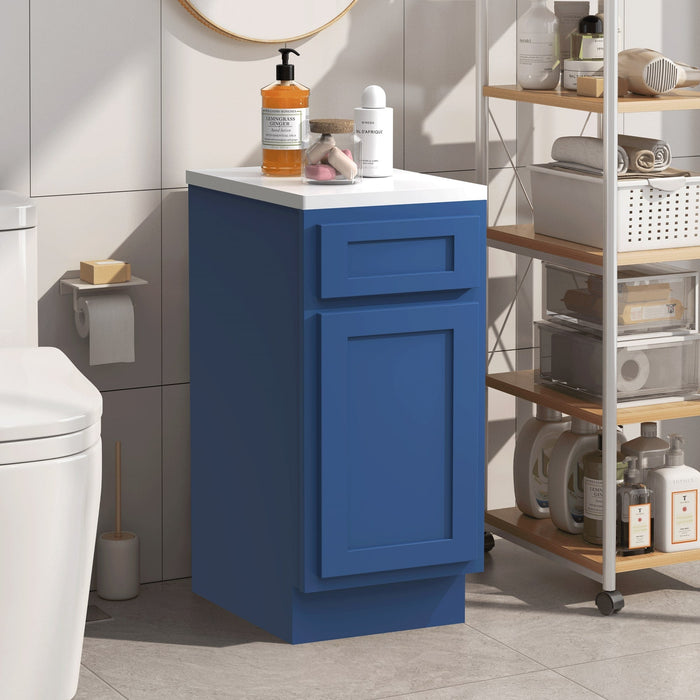 15" Single Right Offset Vanity Base Cabinet - HomeBeyond