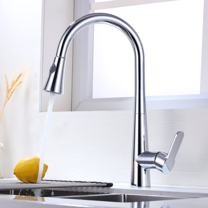 17.3" Pull Out Kitchen Faucet - HomeBeyond