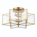 2 Light 16.14 Inches Unique Statement Star Semi Flush Mount Lighting - HomeBeyond