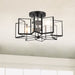 2 Light 16.14 Inches Unique Statement Star Semi Flush Mount Lighting - HomeBeyond