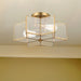 2 Light 16.14 Inches Unique Statement Star Semi Flush Mount Lighting - HomeBeyond