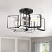 2 Light 16.14 Inches Unique Statement Star Semi Flush Mount Lighting - HomeBeyond