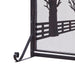 2 Panel Iron Fireplace Screen with Doors - HomeBeyond