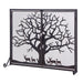 2 Panel Iron Fireplace Screen with Doors - HomeBeyond