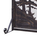 2 Panel Iron Fireplace Screen with Doors - HomeBeyond