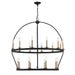 20 Lights Wagon Wheel Chandelier Lighting in Classic Black - HomeBeyond