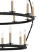 20 Lights Wagon Wheel Chandelier Lighting in Classic Black - HomeBeyond