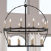 20 Lights Wagon Wheel Chandelier Lighting in Classic Black - HomeBeyond