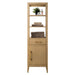 21" Freestanding Linen Cabinet with Soft Close Door and Drawer - HomeBeyond