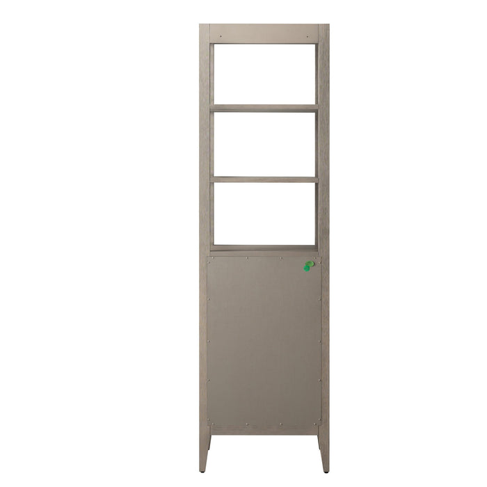 21" Freestanding Linen Cabinet with Soft Close Door and Drawer - HomeBeyond