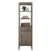 21" Freestanding Linen Cabinet with Soft Close Door and Drawer - HomeBeyond