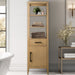 21" Freestanding Linen Cabinet with Soft Close Door and Drawer - HomeBeyond