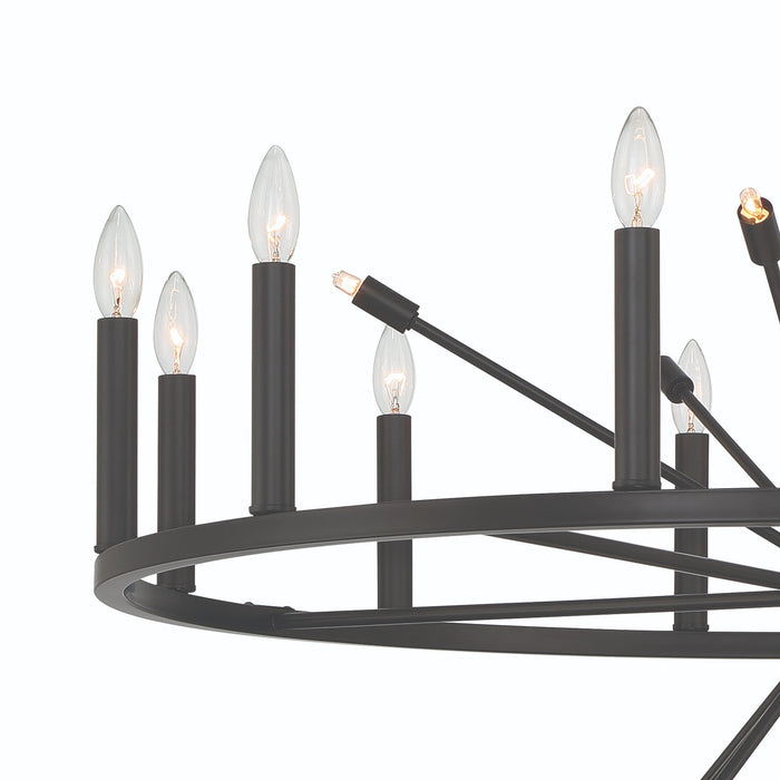 22 Candle Style Light Wagon Wheel Chandelier Light Fixture - HomeBeyond